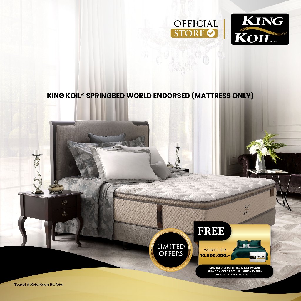 Jual King Koil Kasur Springbed World Endorsed Mattress Only Shopee Indonesia
