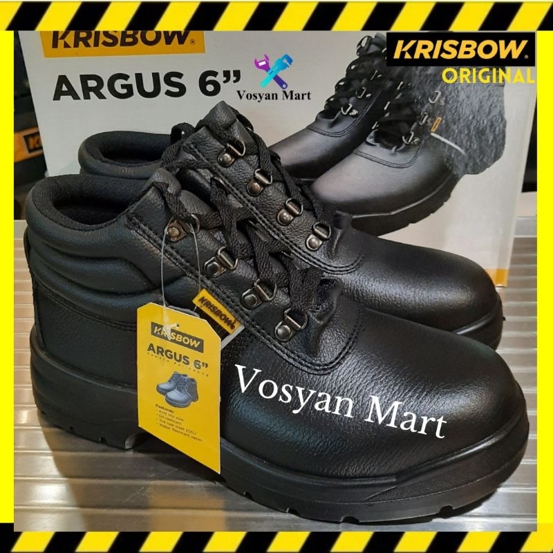 Jual Sepatu Safety Krisbow ARGUS 6" Krisbow Safety Shoes ARGUS 6 inch Shopee Indonesia