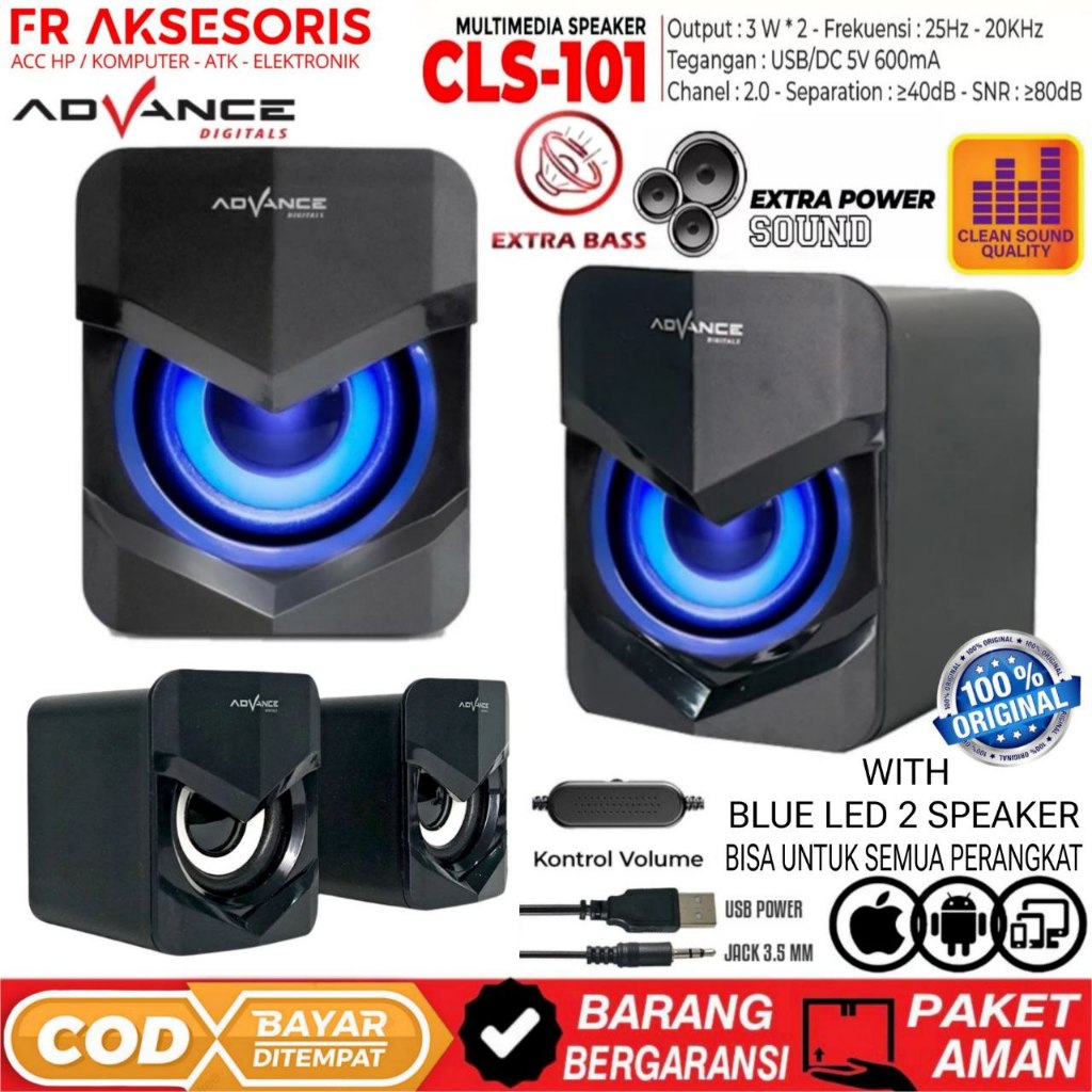 Jual Speaker Advance Cls Extra Bass Speaker Komputer Hp Speaker