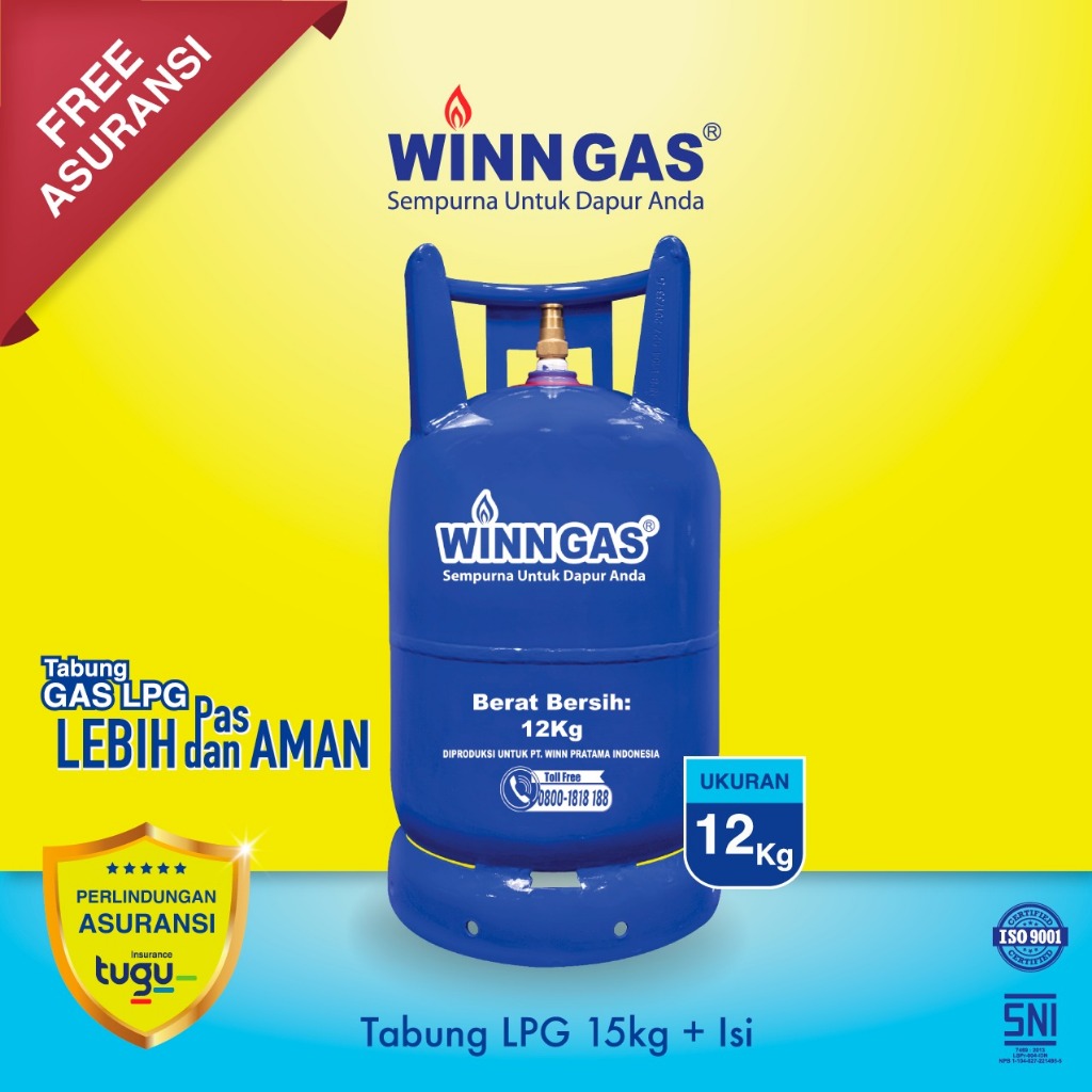 Jual Winn Gas LPG 12Kg [ isi + tabung] Shopee Indonesia