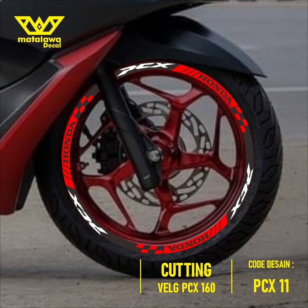 Jual Stiker Velg Motor Honda Pcx Cc Cutting Sticker List Pelk