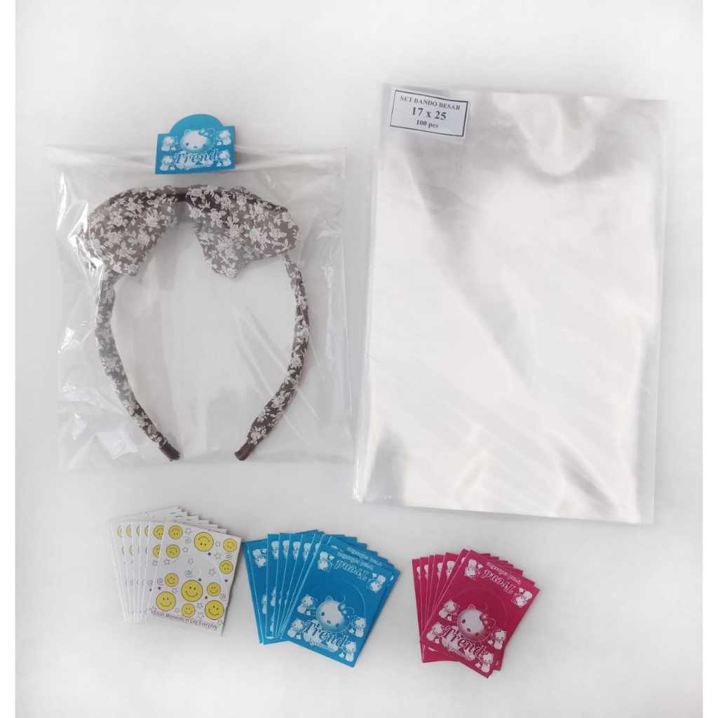 Jual Set Plastik Bando Besar Dan Label Aksesoris Ukuran X