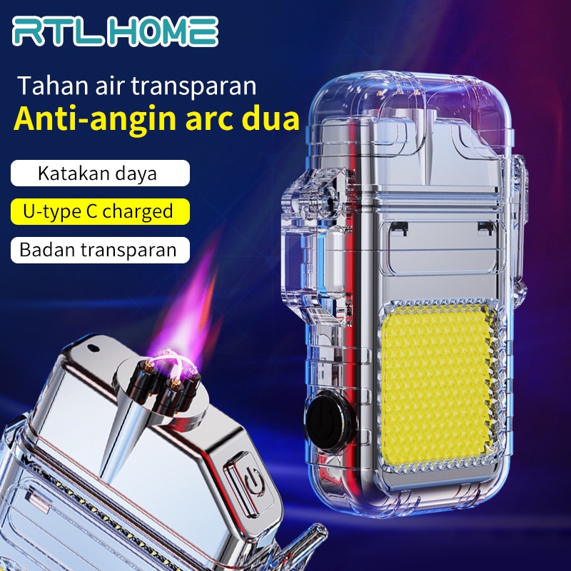 Jual RTL mini led light torch senter & lighter tahan air lebih ringan ...