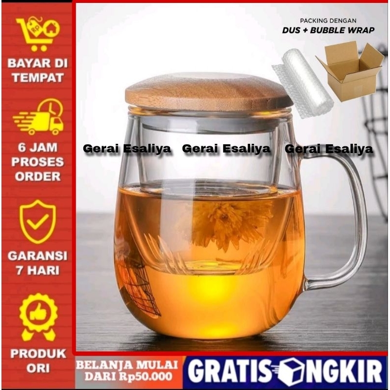 Jual Free Bubledus Gelas Cangkir Teh Tea Cup Mug With Infuser Filter C225 Shopee Indonesia 8808