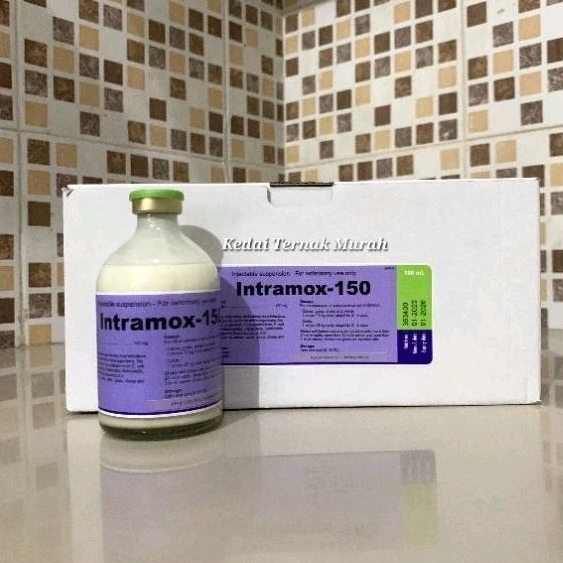 Jual Intramox 100ml Inj Antibiotik Hewan Amoxicillin Spektrum Luas Sapi ...