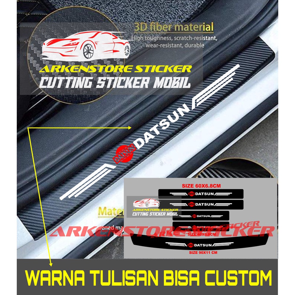 Jual Murah Pcs Sticker Sill Plate Carbon D Mobil Datsun Sticker