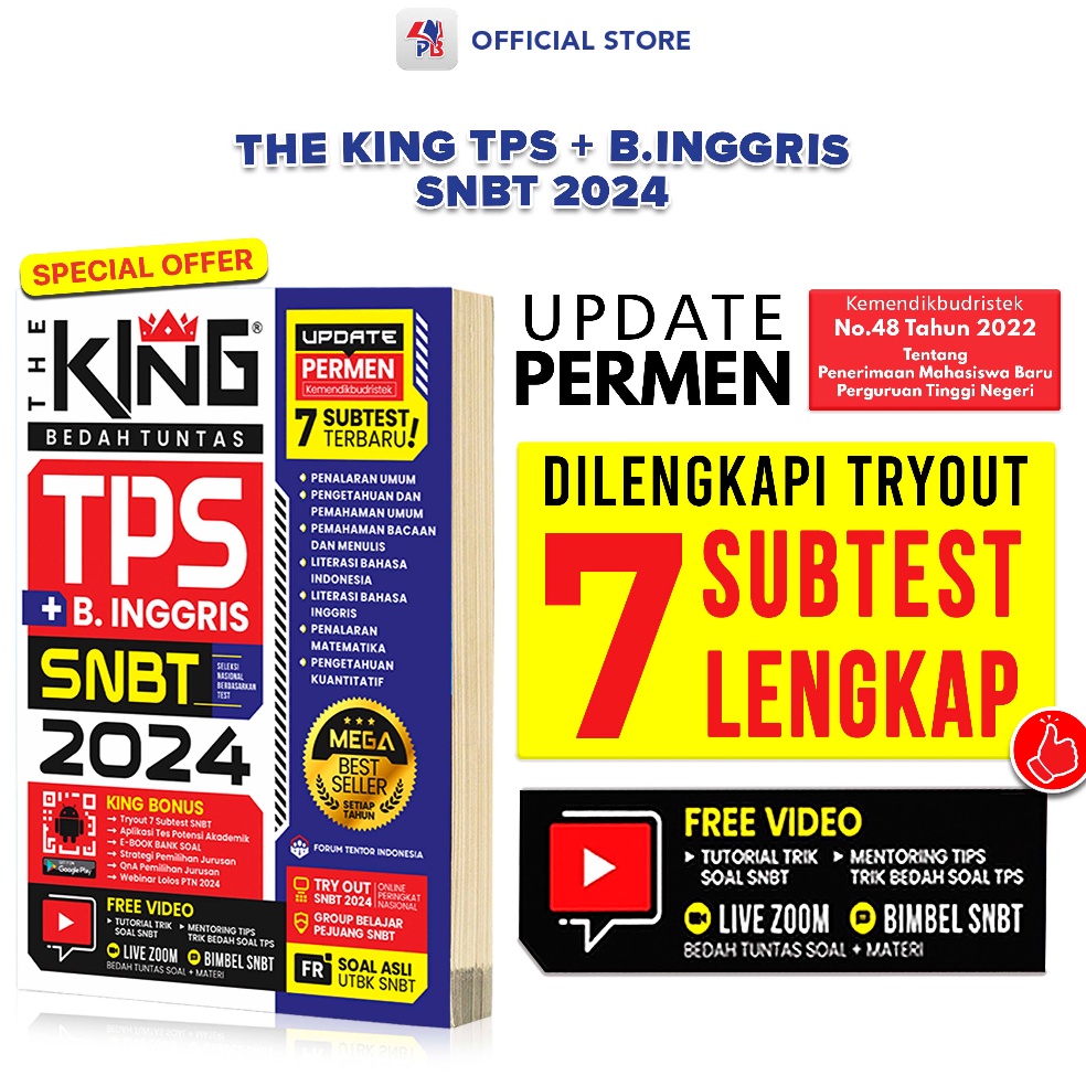 Jual 34 Buku The King SNBT 2024 / The King Bedah Tuntas TPS Plus Bahasa ...