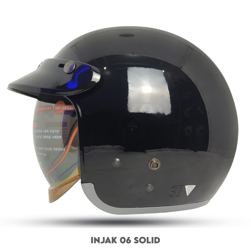 Jual Helm INJAK 06 HITAM GLOSY Inner Visor / Helm Bogo Premium Untuk ...