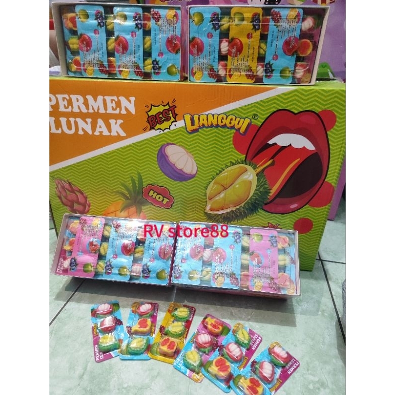 Jual permen lunak bentuk dan rasa fruit isi 30 | Shopee Indonesia