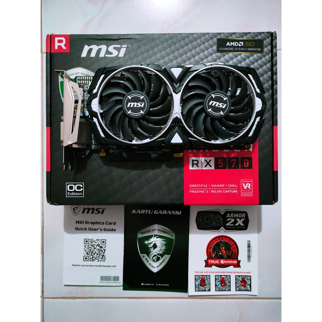 Jual MSI Radeon RX 570 ARMOR 4G OC | Shopee Indonesia