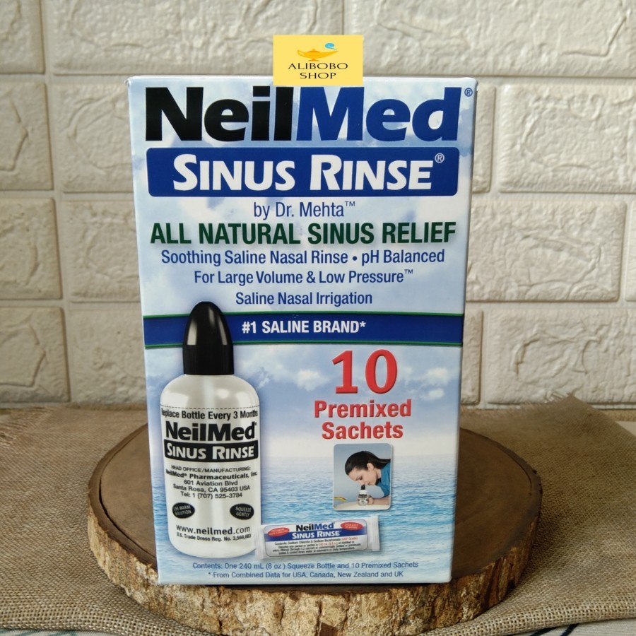 Jual NEILMED SINUS RINSE ALL NATURAL SINUS RELIEF 240ML 10 PREMIXED ...
