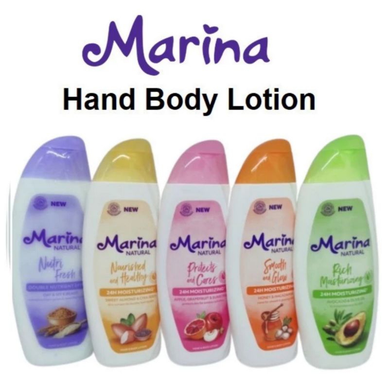 Jual Marina hand body lotion natural Aneka varian botol kecil 95ml