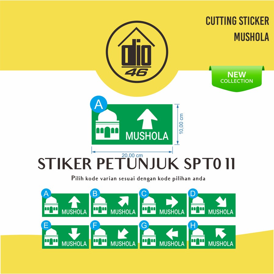 Jual STIKER PETUNJUK TANDA KATA MUSHOLA WALL STICKER DINDING TEMPAT ...
