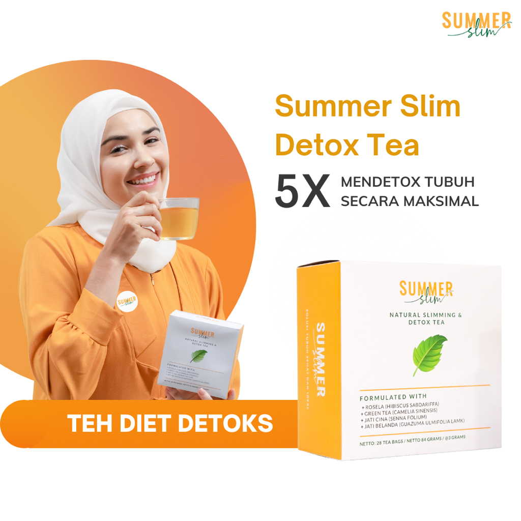 Jual Teh Diet Summer Slim Detoks Tea Isi 28 Suplemen Diet