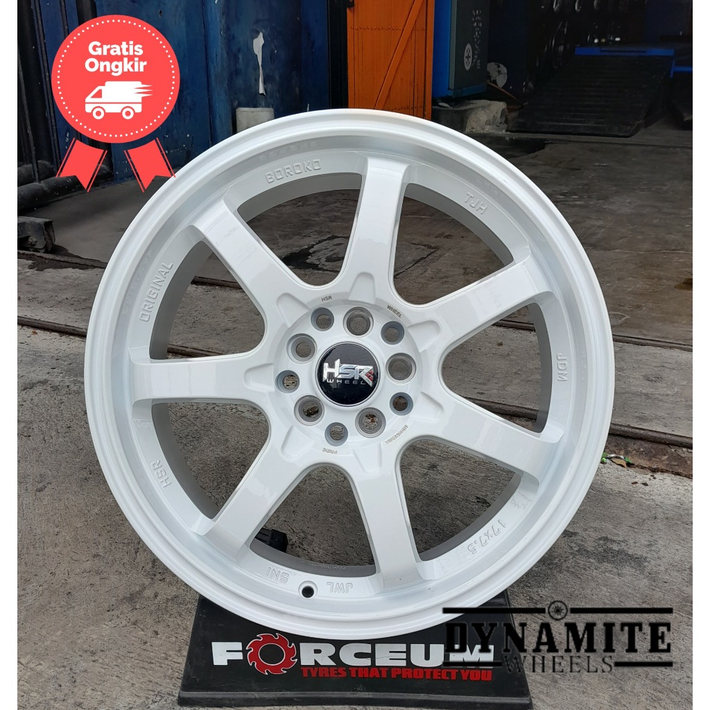 Jual Velg Mobil Te37 Ring 17 Lobang Dobel Pcd 5x100 5x114 3 Lebar 75 ET45 Warna Putih HSR