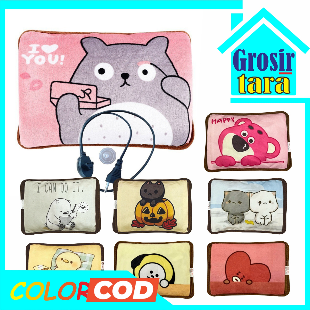 Jual Bantal Penghangat PEMANAS Elektrik NEW KARAKTER Pereda nyeri perut