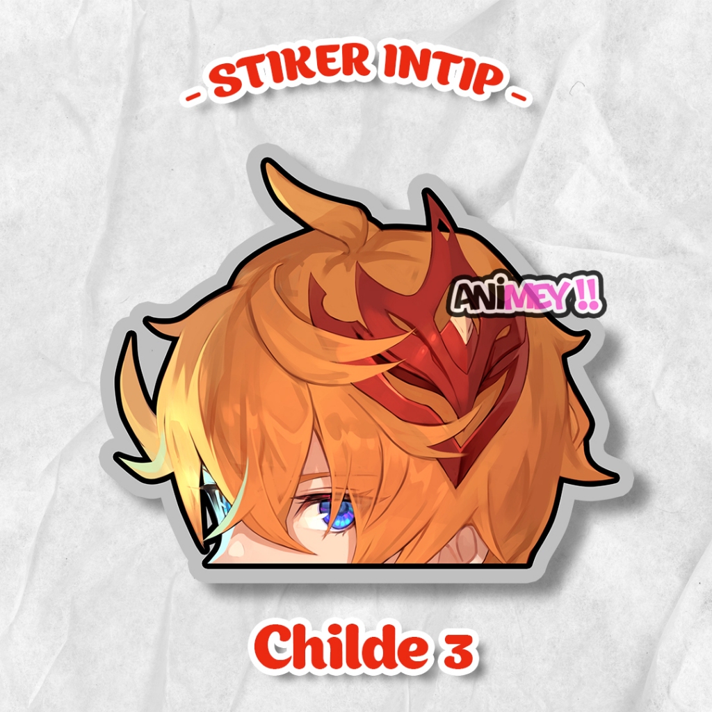 Jual Stiker Intip Childe Genshin Impact / Sticker Anime Waterproof ...