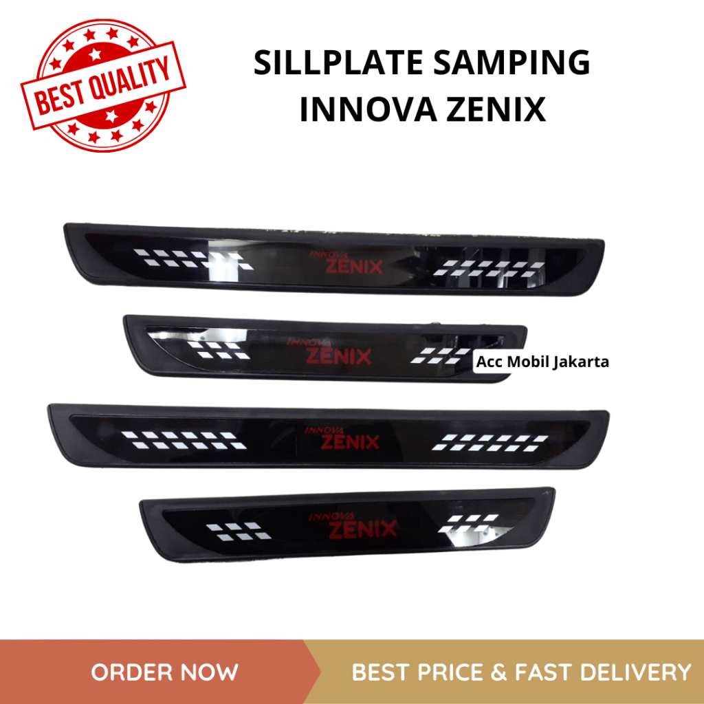 Jual Door Sill Plate Sillplate Samping Innova Zenix Model Tempel