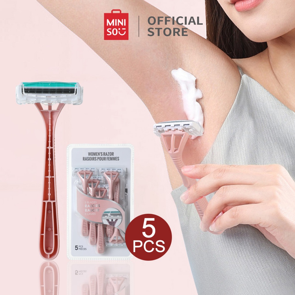 Jual Miniso Alat Cukur Wanita (Paket 5) Pelumas Nyaman Ladies Shaver 3 ...