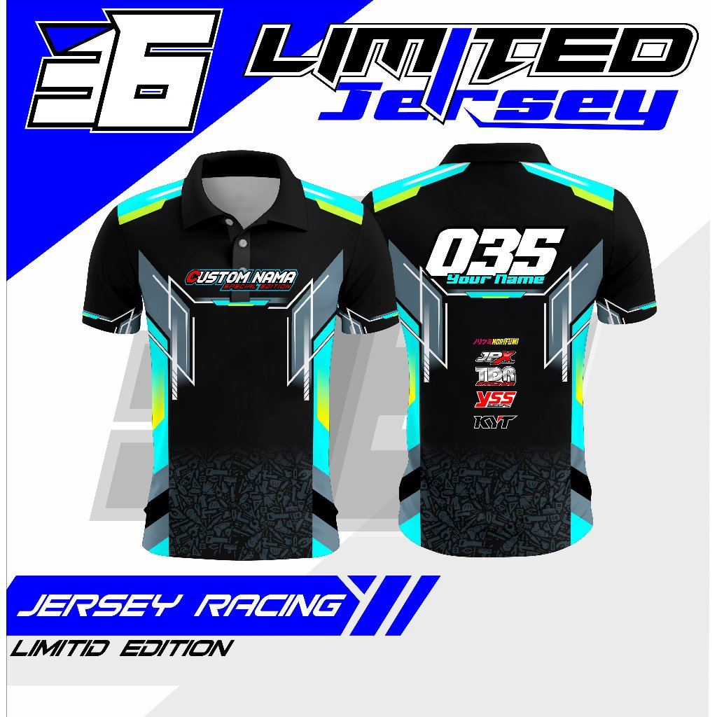 Jual Jersey Racing Kerah Keren Simple Jersey Printing Racing Balap ...