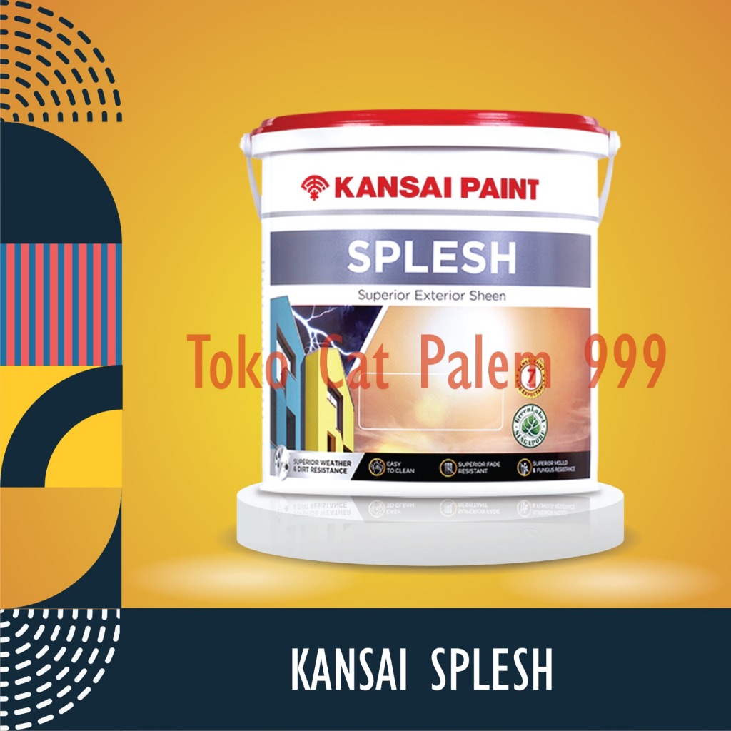Jual KANSAI PAINT SPLESH 2,5 LITER CAT WARNA PUTIH EXTERIOR GALON