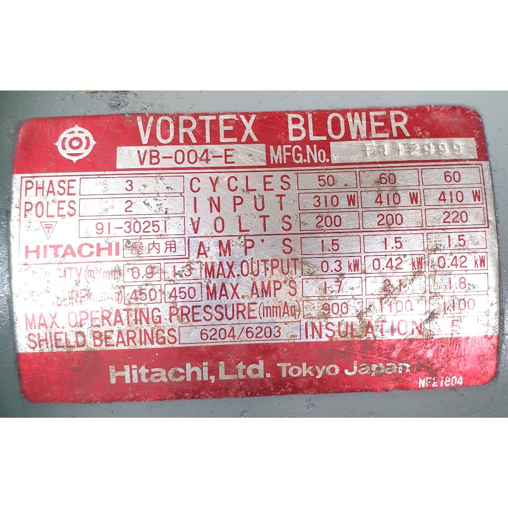 Jual hitachi vortex blower vb-004-e 3 | Shopee Indonesia Jual hitachi vortex blower vb-004-e 3 | Shopee Indonesia