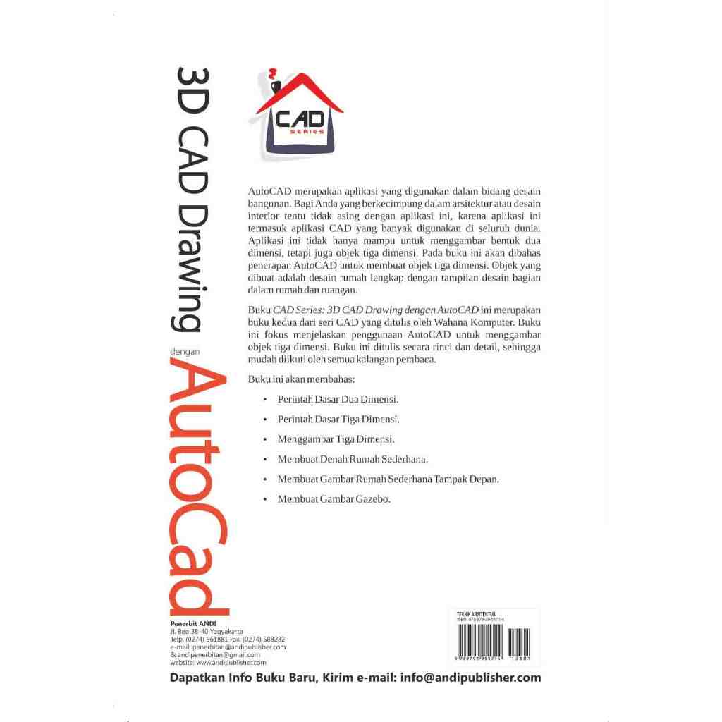 Jual Buku CAD Series: 3D CAD Drawing Dengan AutoCad - Original | Shopee ...