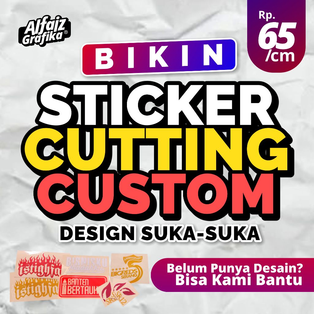 Jual CUSTOM CUTTING STICKER, Logo Komunitas, Usaha, Merk, Nama, Kaca ...