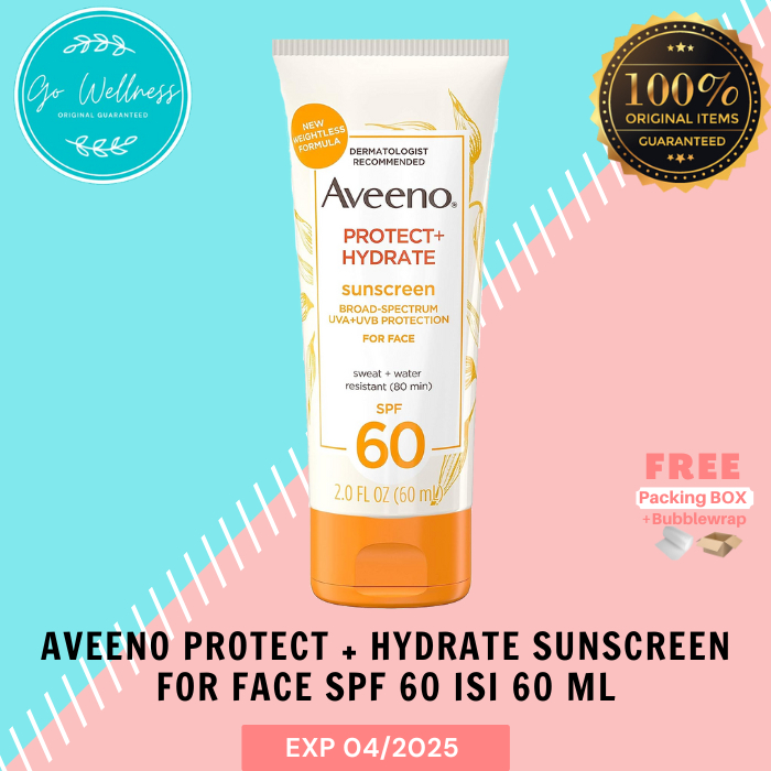 Jual Aveeno Protect + Hydrate Sunscreen For Face SPF 60 Isi 60 ML