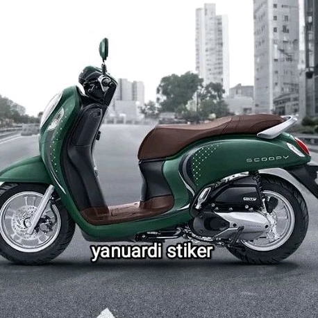 Jual STRIPING STIKER SCOOPY STYLISH FI NEW TAHUN 2023 2024 MATTE GREEN