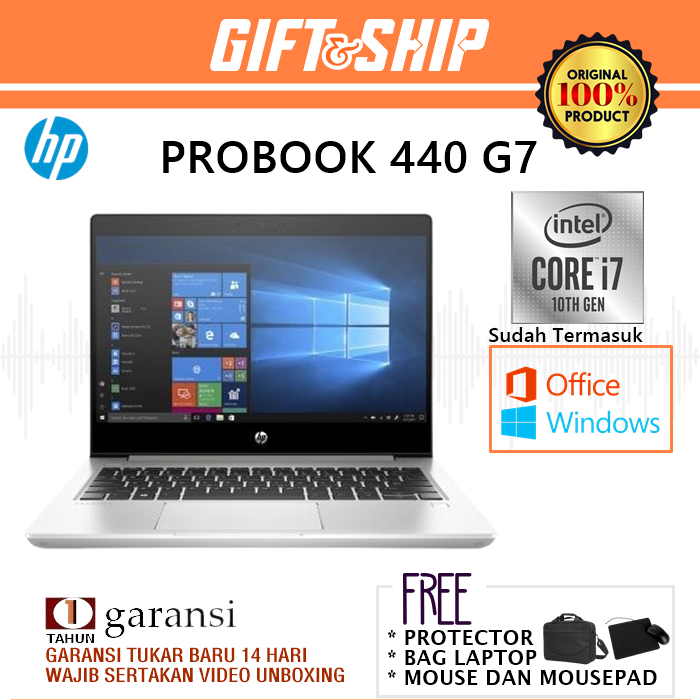 Jual HP PROBOOK 430 G7 | intel Core i7-10510U | RAM 16GB SSD 512GB | 14