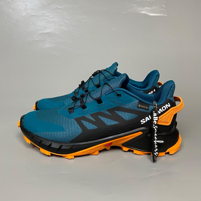 Sepatu Salomon Supercross 4 GTX Gore-Tex Black Orange