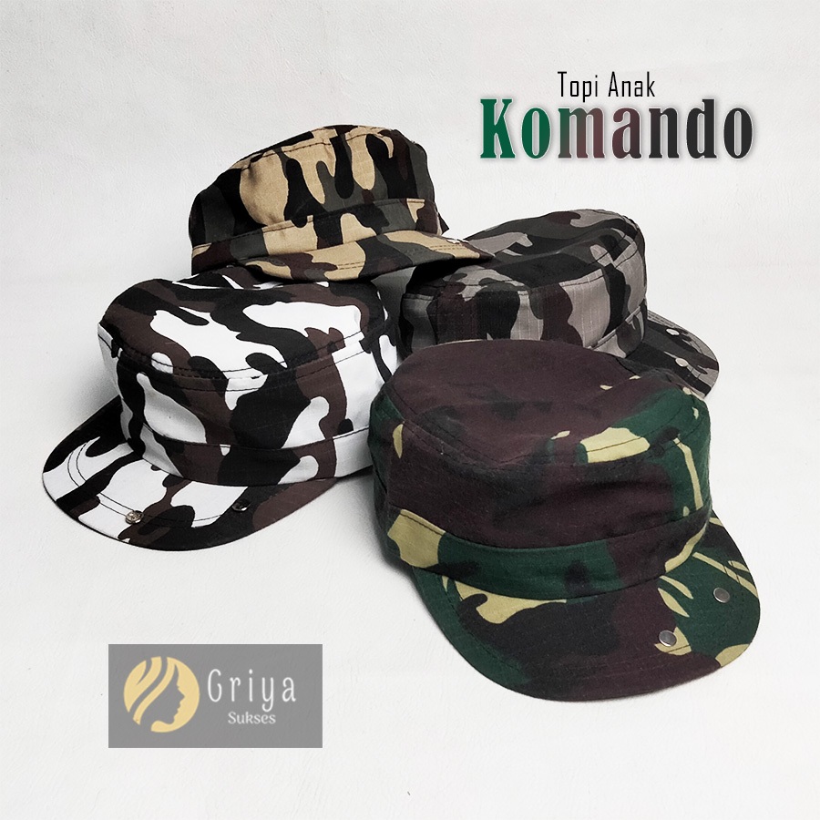 Jual Topi Komando Anak Loreng Tentara Topi Army TNI Usia 1 -3 Thn ...