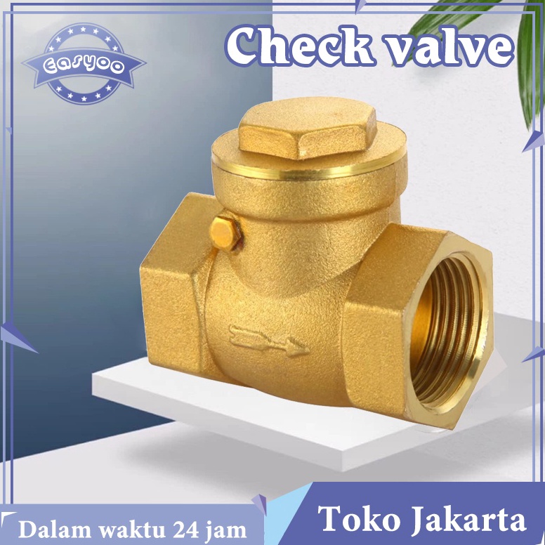 Jual Ready Check Valve Full Tembaga Klep Tabok Inch Swing Check Valve Smc Shopee