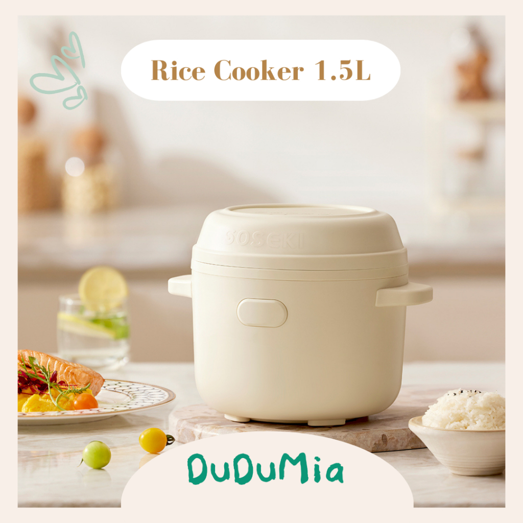 Soseki Multifungsi Rice Cooker Mini 15 Liter7 Menu Magic Com Minipe - Cream