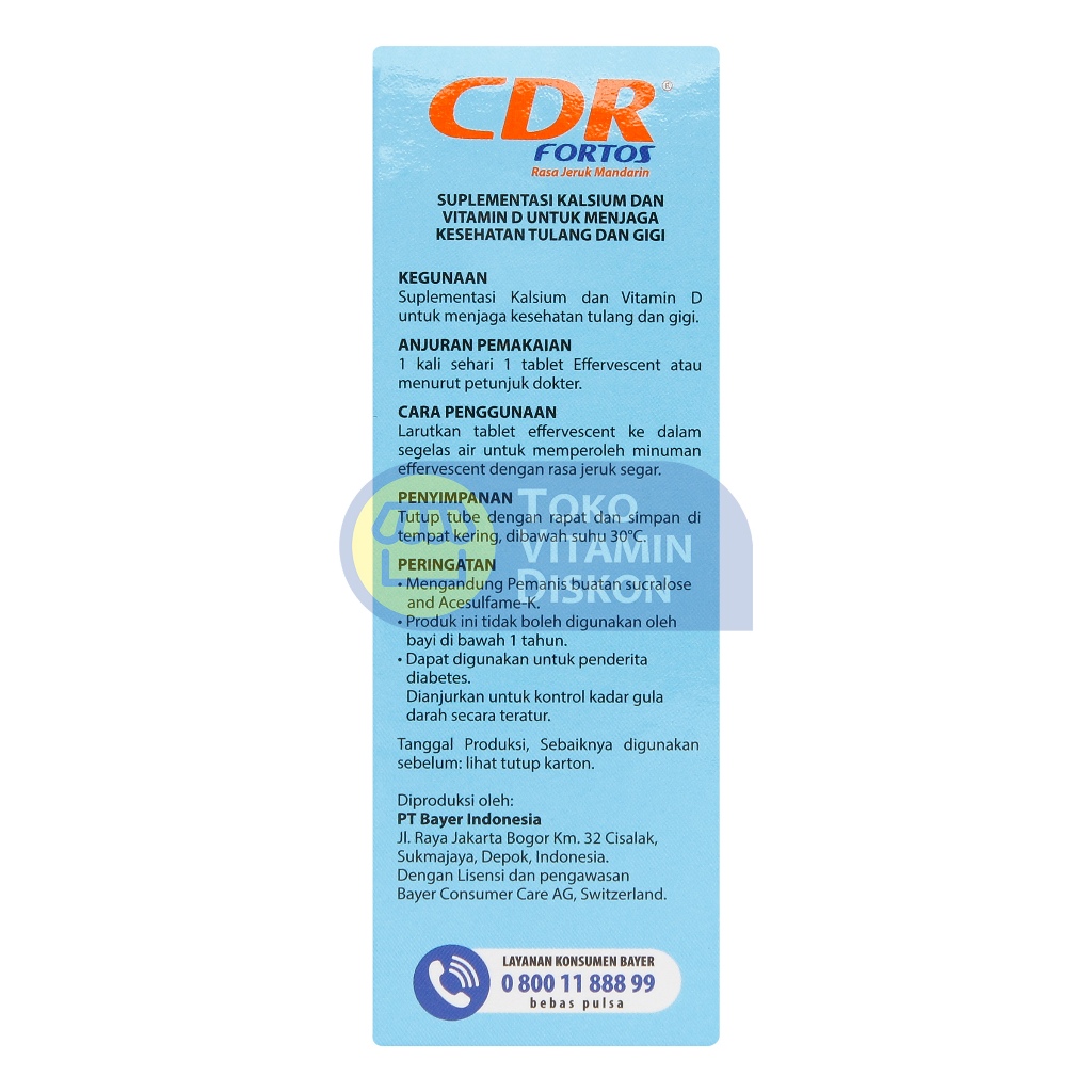 Jual CDR FORTOS RASA JERUK MANDARIN 10 TABLET | Shopee Indonesia