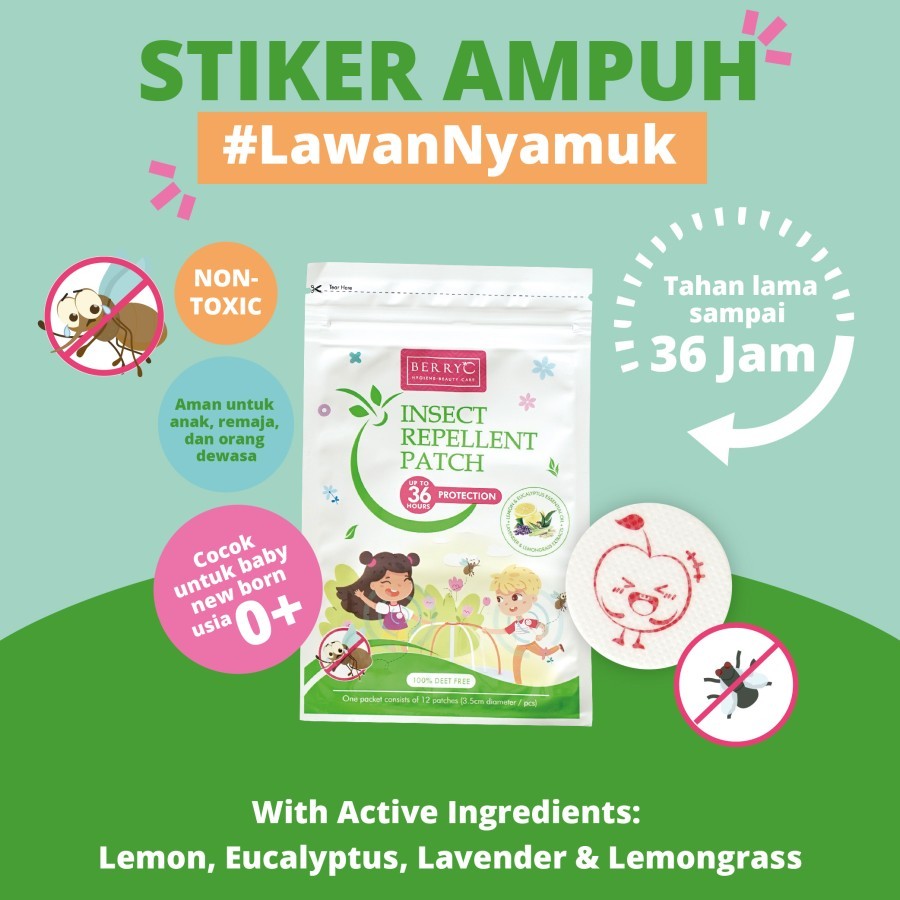 Jual BerryC Mosquito & Insect Repellent - Berry C Stiker anti Nyamuk ...