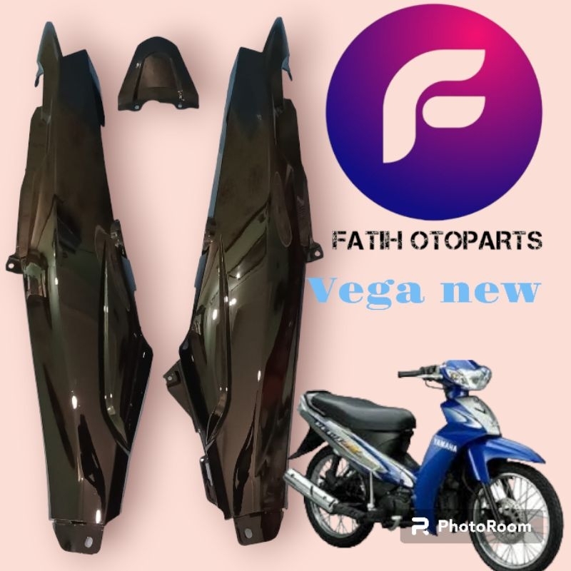 Jual cover bodi body belakang kanan kiri yamaha vega r new hitam ...