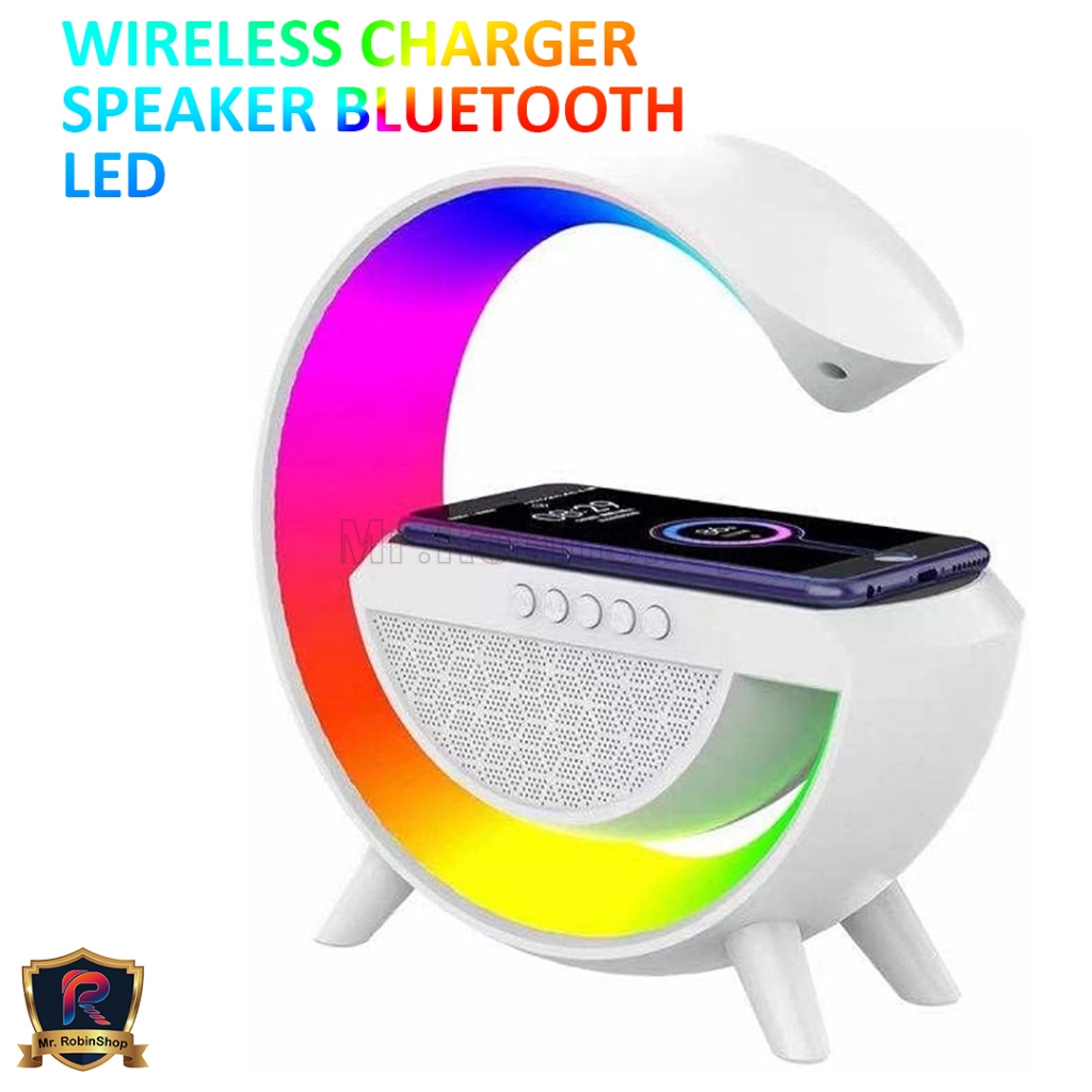 Jual Speaker Bluetooth LED Ambient Light Wireless Charger Lampu