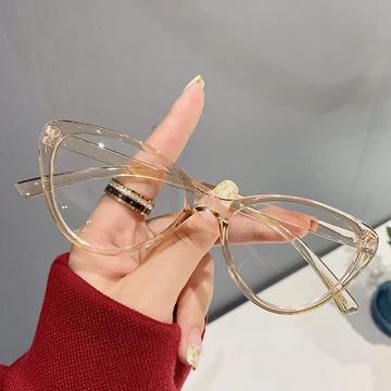 Kacamata Korea Wanita Cat Eye Eyeglasses Kacamata Wanita Gaya Retro Cat Eye Anti Radiasi