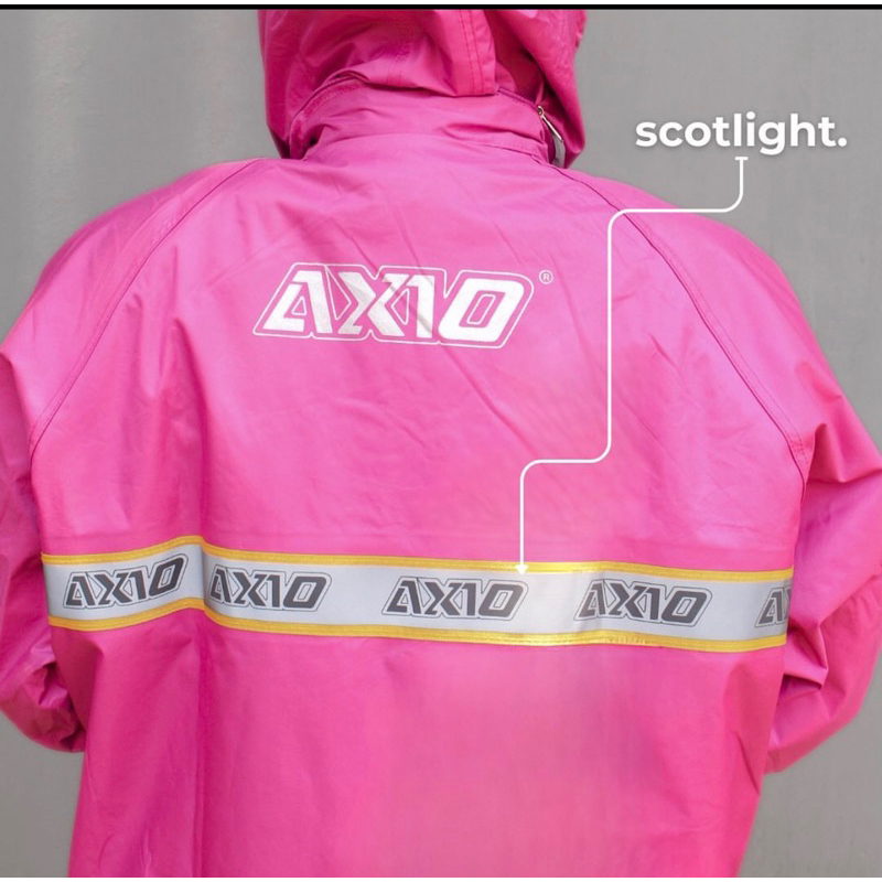 Jual Jas Hujan Axio pink tosca orange hijau stabilo | Shopee Indonesia