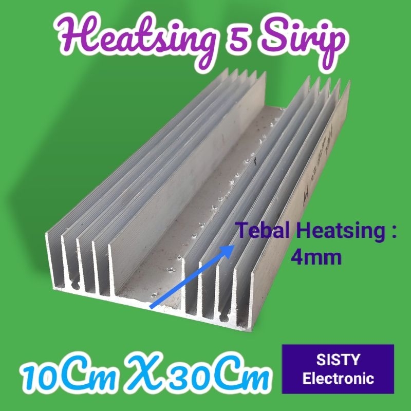 Jual pendingin Heatsing 5 Sirip 10Cm X 30 Cm Tebal 4mm | Shopee Indonesia