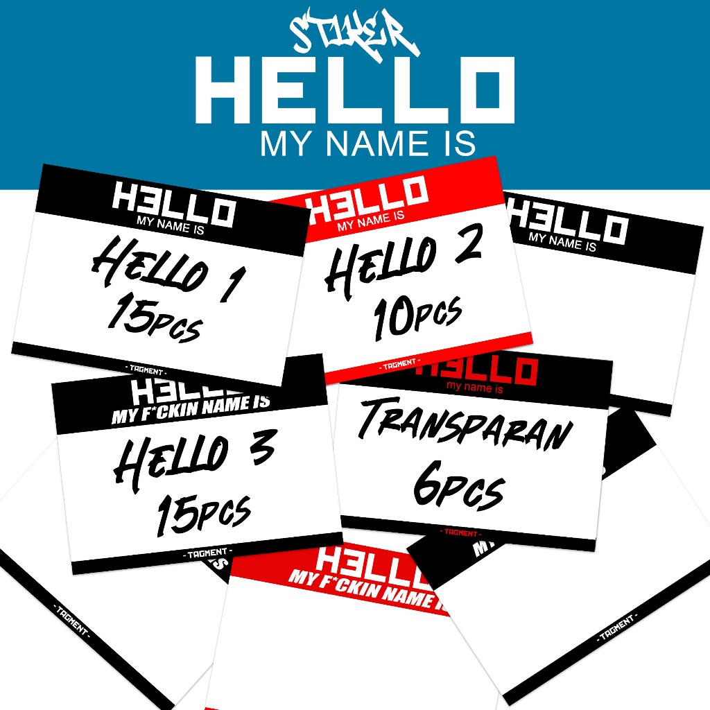 Jual Stiker Pack HELLO My Name Is | Shopee Indonesia