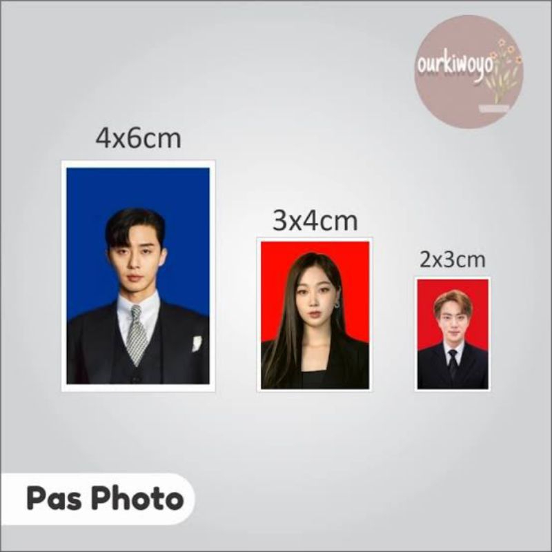 Jual Cetak Pas Foto 2x3 3x4 4x6 latar merah dan biru | Shopee Indonesia