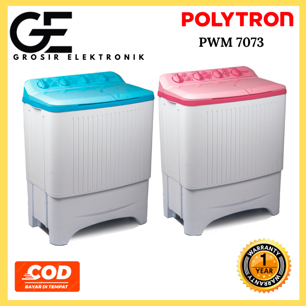 Jual Mesin Cuci 2 Tabung POLYTRON PWM 7073 | Shopee Indonesia