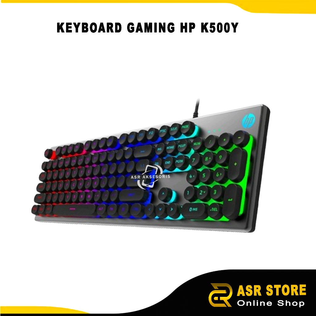 Jual Keyboard Gaming HP K500Y RGB Membrane (Rubber Dump) Keyboard