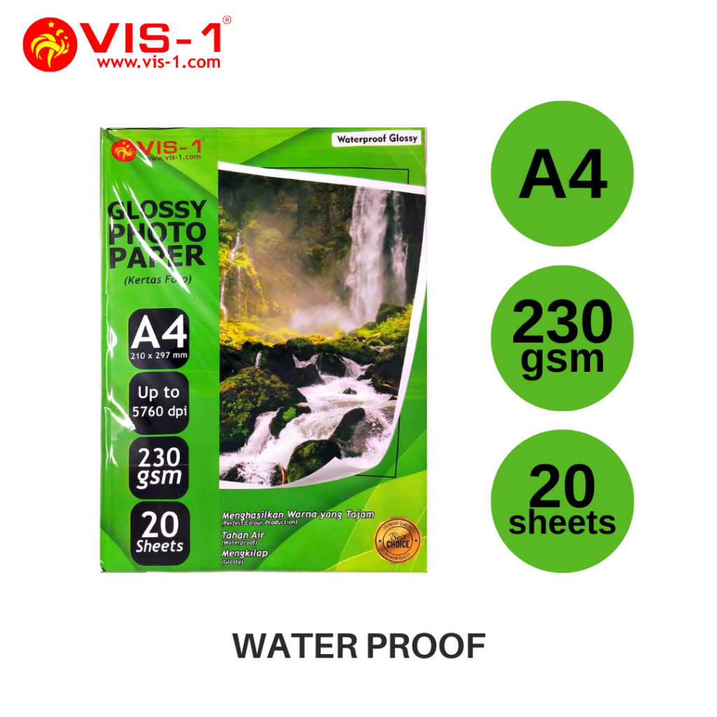 Jual Kertas Foto VIS1 A4 230gsm (isi 20 sheets)/ Photo Paper VIS1 A4 230Gsm Shopee Indonesia