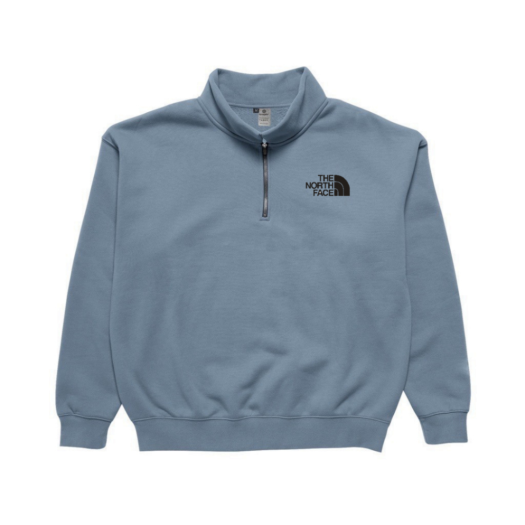 W 憂鬱 Face Half Zip Pull Over (navy nights)