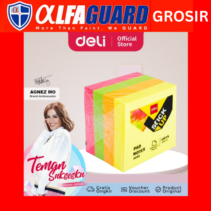 Jual Pad Notes Deli A03003 76 x 76 mm (1 Pad) | Shopee Indonesia