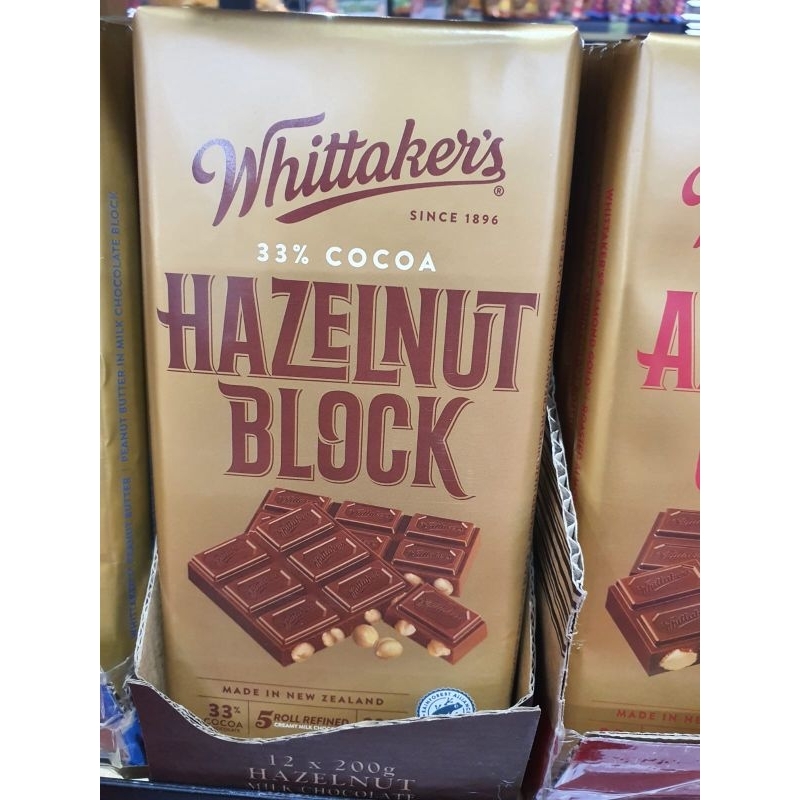 Jual Whittakers Chocolate Almond gold fruit nut Hazelnut Block Dark